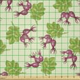 thumbnail image 2 of Ambesonne Floral Fabric by the Yard Microfiber, Repeating Briers Leaves Art, 5 Yards, Dried Rose and Apple Green, 2 of 2