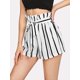 thumbnail image 1 of Pantalones cortos de playa de verano a rayas con cintura elástica informal para mujer Adepaton CZMR-YX204-6, 1 of 2