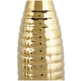 thumbnail image 6 of DecMode Glamorous and Elegant Gold Ceramic Vase Set of 3, 12", 12", 12"H, Featuring 3 Unique Shapes and Designs, 6 of 19