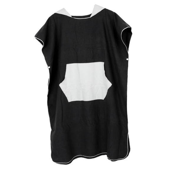 Hombre Mujer Surf Beach Poncho con capucha Traje de neopreno que cambia Negro Sunnimix Traje cambiador de surf