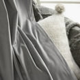 thumbnail image 2 of Quality Home Luster Velvet Blackout Curtains - Back Tab/Rod Pocket - Grey - 52" W x 96" L (1 Panel), 2 of 6