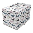 thumbnail image 1 of Underwater Dog Crate Cover, Funny Shapes of Fish with Wavy Stripes, Easy to Use Pet Kennel Cover Small Dogs Puppies Kittens, 7 Sizes, White Multicolor, by Ambesonne, 1 of 6