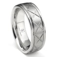 thumbnail image 1 of Andrea Jewelers Cobalt Xf Chrome 8MM Diamond Cut Wedding Band Ring Sz 10.5, 1 of 4