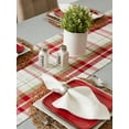 thumbnail image 6 of Contemporary Home Living Orchard Plaid Cotton Table Runner - 108" - Cream and Red, 6 of 8