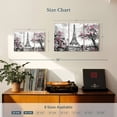 thumbnail image 4 of Elephant Stock Eiffel Tower Landscape Pop Wall Art - Horizontal Multi Panel Canvas - Living Room Wall Decor - Places Multi Panel - Gray And Pink Decor - 23" x 14", 4 of 8