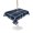 Black, White, Gray, variant on Outdoor Tablecloth with Umbrella Hole for Patio/Picnic/Party/Camping, Black White Striped Waterproof Table Cloth Square Cover Washable, Navy Indigo Contemporary Minimalist Art (60"x 60")