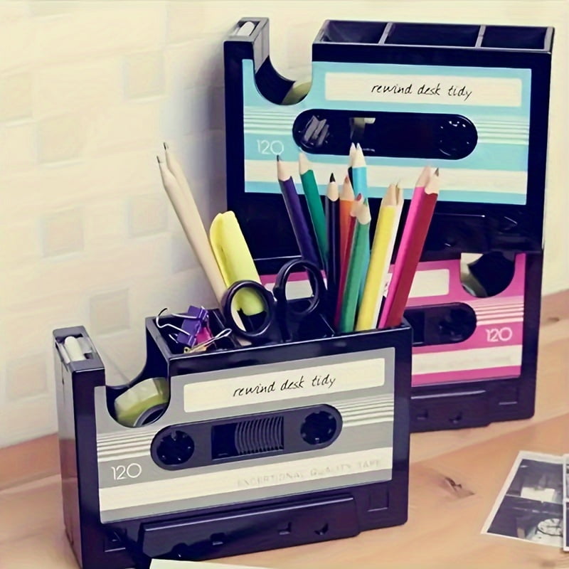 A Tape Dispenser with a Pen Holder, Vintage Cassette Tape Dispenser. Accessories Not Included