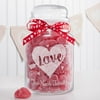 Personalized Cupid Glass Treat Jar