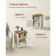 thumbnail image 3 of Farmhouse Nightstand with Barn Door, Bedside Table with Storage, Side End Table, White, 3 of 6