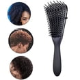 thumbnail image 4 of 1 cepillo desenredante para cabello natural, desenredante para cabello afro, ondulado, rizado, fácilmente con acondicionador húmedo y seco, mejora la textura del cabello, rizos fáciles de limpiar., 4 of 5