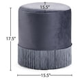 thumbnail image 4 of Pemberly Row Modern / Contemporary Velvet Ottoman/Stool in Gray, 4 of 8