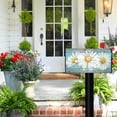 thumbnail image 2 of Rustic Summer Daisy Mailbox Covers, Spring 21x18 Inch Teal Old Wood Board Magnetic Mailbox Covers, Standard Size Mailbox Wrap Post Letter Box Cover Mailbox Post Cover for Garden Yard Decor, 2 of 6