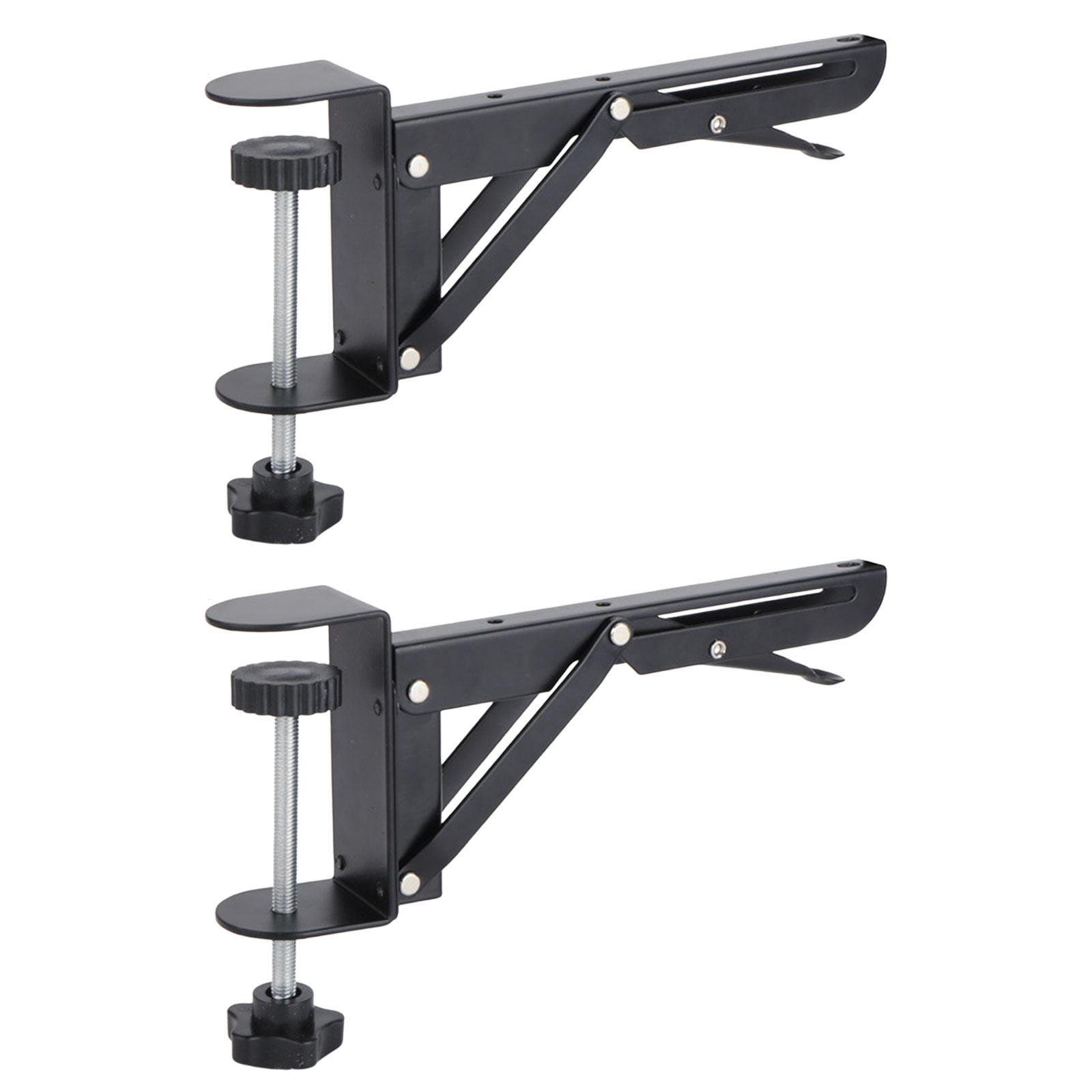 Under Desk Keyboard Tray Clamp Folding Bracket Adjustable for Home Office for 1-8cm Thickness