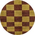 thumbnail image 1 of Ahgly Company Tapis d'Intérieur Rond Abstrait Brun Cannelle Oriental, 5 Pieds Rond, 1 of 6
