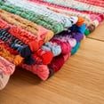 thumbnail image 6 of SAFAVIEH Rag Petar Striped Cotton Area Rug, Red/Multi, 6' x 6' Square, 6 of 12