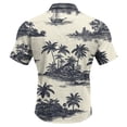 thumbnail image 6 of Domuza Hawaiian Tropical Shirt Men Short Sleeve Stylish Casual Button Down T Shirt Lounge Vacation Lightweight Relaxed Fit Tops White 5XL, 6 of 7