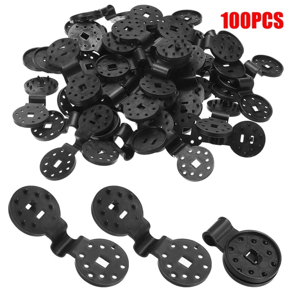 Shade Cloth Clips 100 Pcs,New Shade Cloth Heavy Duty Lock Grip,Sun Shade Cloth Clips for Sun Shade Sail Tarpaulin Mesh Canopy Fence ( Black)