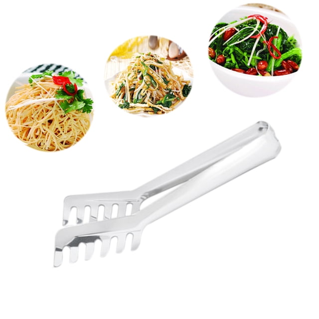 Pinzas para espaguetis de acero inoxidable con mango para pasta y ensalada para cocina