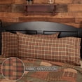 thumbnail image 2 of VHC Brands Crosswoods Plaid Cotton Primitive Bedding King Pillow Case Set of 2, Natural Tan, 2 of 6