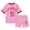 Red, variant on CUSTG Kids 2-Piece Outfit Sets Letter Print Short Sleeve Tops With Shorts Casual Sport Summer Outfit For Toddler Kids Easy Movement School School Kids Clothes