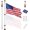 Silver, Flagpole, variant on Yescom 20Ft Portable Telescoping Flag Pole with Ladder Mount Holder for Event
