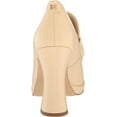 thumbnail image 3 of Sam Edelman Jed Eggshell Slip On Squared Toe Block Heeled Platform Loafers Shoes (Eggshell, 11), 3 of 6