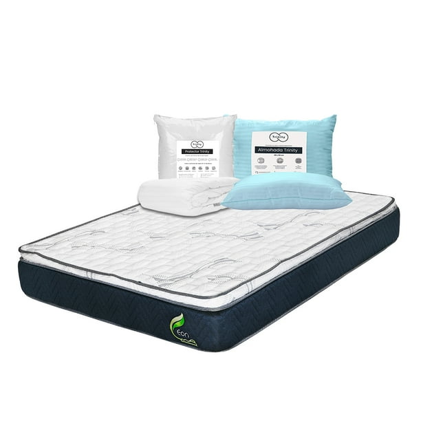 Colchón King Size Restonic Eon + Protector de colchón + Almohada Trinity