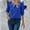 Blue, variant on AOOCHASLIY Women Fall Tops Womens New Fall and Winter Casual Fashion Loose Round Neck Blouse Long Sleeve Tops