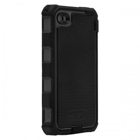 - Ballistic Hard Core Series Case - Case for cell phone - silicone, polycarbonate, polymer - black/gray - for Apple iPhone 4, 4S