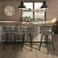 thumbnail image 2 of Amisco Brisk 25" Distressed Wood Swivel Counter Stool in Gray/Gun Metal, 2 of 4