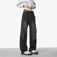 thumbnail image 7 of Mens Jeans Regular Fit Straight Leg Comfortable Denim Pants Lightweight Athletic Fit Outdoor Denim Trousers Black Size M, 7 of 7