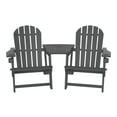 thumbnail image 3 of WestinTrends Azura Outdoor HDPE Adirondack Chairs With Connecting Table Tray (Set of 2), Gray, 3 of 16