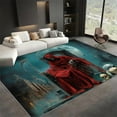 thumbnail image 3 of Area Rug Rectangle Carpet For Living Room, Gothic Architecture Grim Reaper Machine Washable Rug, Stain Resistant Non Slip Black Rug For Bedroom Kitchen, 3 of 6