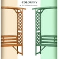 thumbnail image 5 of Outsunny Patio Arbor Garden Bench 3 Person for Vines, Brown, 5 of 9