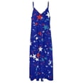 thumbnail image 6 of American Flag Blue Red White Sleeveless Dress Loose Women's Dress Dresses Luxury Evening Dresses, 6 of 9