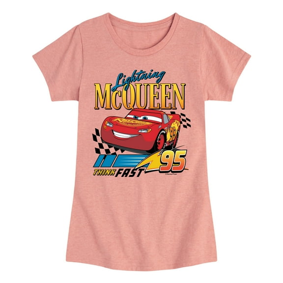 Disney's Cars - Lightning McQueen Think Fast - Toddler And Youth Girls Short Sleeve Graphic T-Shirt