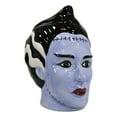 thumbnail image 5 of Ceramic Ghastly Mrs Frankenstein The Bride Zombie Skull Cookie Jar Halloween, 5 of 9