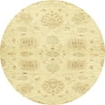 thumbnail image 1 of Ahgly Company Indoor Round Abstract Sun Yellow Abstract Area Rugs, 3' Round, 1 of 6