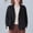 Black, variant on WFJCJPAF Holiday ! Blazers for Women Plus Size,Women's Fashion Color Casua Long Sleeve Suit Jacket Button Cotton And Linen Tops Pockets Blouse