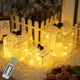 thumbnail image 1 of Juego de 3 cajas de luz LED navideñas | Cajas de regalo con control remoto | Decoración navideña para interiores y exteriores, para patios, árboles y terrazas | Luces blancas cálidas con lazos, 1 of 9