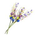 thumbnail image 1 of Posteras de huevo Pelocas de la flor de la Pascua Arreglo de la rama del de Pascua Decoración de la flor para las vacaciones Partido de la sala 3pcs morado, 1 of 8