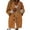Brown, variant on Jacket for Women Fall Single Lapel Wool Coat Solid Elegant 3/4 Sleeve Mid-Long 2025 Fall Coat