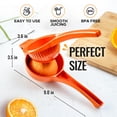 thumbnail image 4 of Premium Metal Orange Squeezer – Heavy-Duty Manual Citrus Juicer for Maximum Juice Extraction – Ergonomic, Easy to Clean, Dishwasher Safe (Orange), 4 of 12
