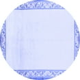 thumbnail image 1 of Ahgly Company Indoor Round Solid Blue Modern Area Rugs, 4' Round, 1 of 4
