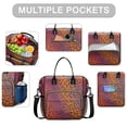 thumbnail image 2 of Orange and Purple Of Leopard Print Womens Lunch Box for Work,Insulated Large Lunch Bag for Tween and Teen,Loncheras Para Mujer,Leakproof Adult Lunch Bag for Work,Beach,Travel,Picnic,Camping, 2 of 7