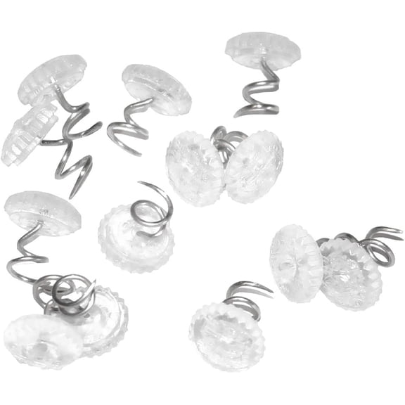 50 Pcs Upholstery Tacks Headliner Pins Clear Heads Twist Pins for Slipcovers and Bedskirts,0.5 Inches Bed Skirt Pins