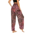 thumbnail image 2 of SWSMCLT Women's Boho Harem Yoga Pants Indian Smocked Waist Baggy Bohemian Buddha Gypsy Balloon Pocket Thai Hippie Beach Print Bloomers LoungeTrousers A-Patterned13 Small-Large, 2 of 5