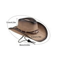 thumbnail image 2 of kurtrusly Cowboy Hat For Men Women Outdoor Sun Protection And Is Unique Matte Brown, 2 of 6