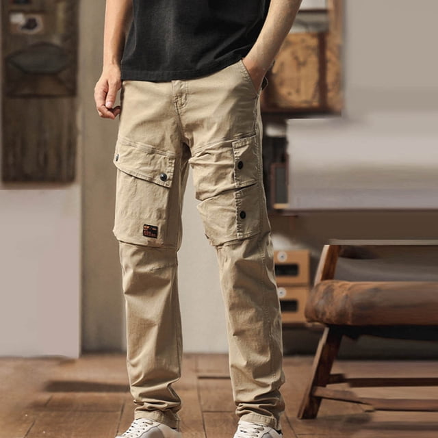 Pantalones largos para hombre, cintura elástica, transpirables, cómodos, suaves, informales, de playa, de poliéster