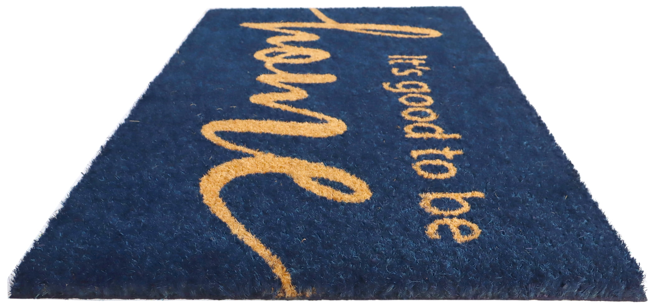 Big Hello Door Mat 46x76cm - Blue